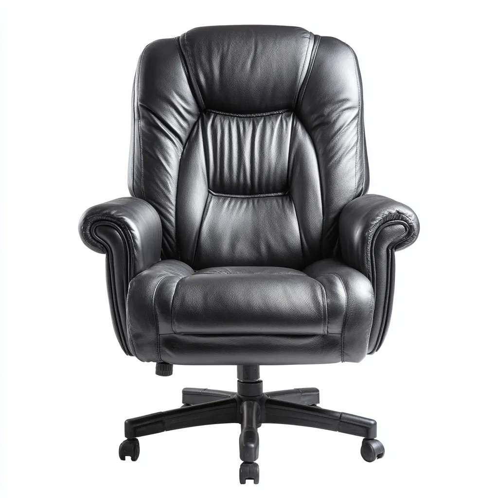 Sedia Da Ufficio In Pelle 72X78X118 Cm Nera Per Ufficio - Design Ergonomico-Reststa