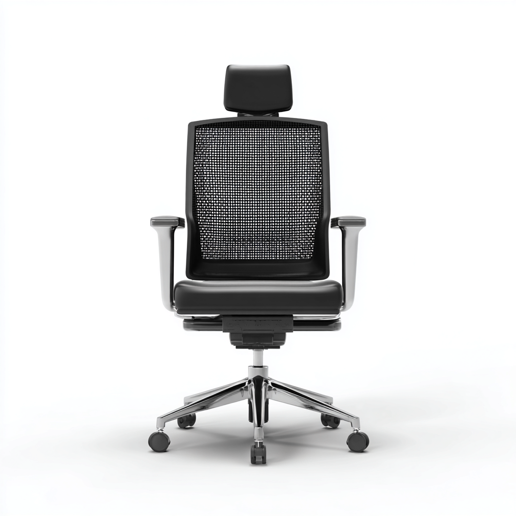 Sedia Da Ufficio In Rete 68X66X128 Cm Nera Per Ufficio - Design Ergonomico-Reststa