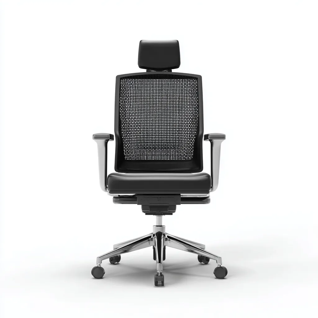 Sedia Da Ufficio In Rete 68X66X128 Cm Nera Per Ufficio - Design Ergonomico-Reststa