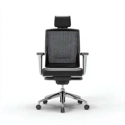 Sedia Da Ufficio In Rete 68X66X128 Cm Nera Per Ufficio - Design Ergonomico-Reststa