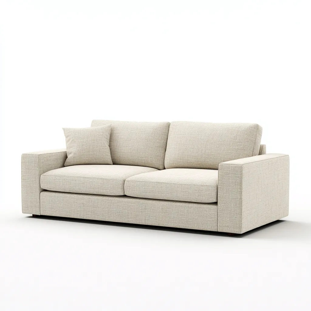 Divano A Due Posti Tessuto 188x92x86 Cm - Beige - Adatto Per Soggiorno - Design Moderno-Reststa