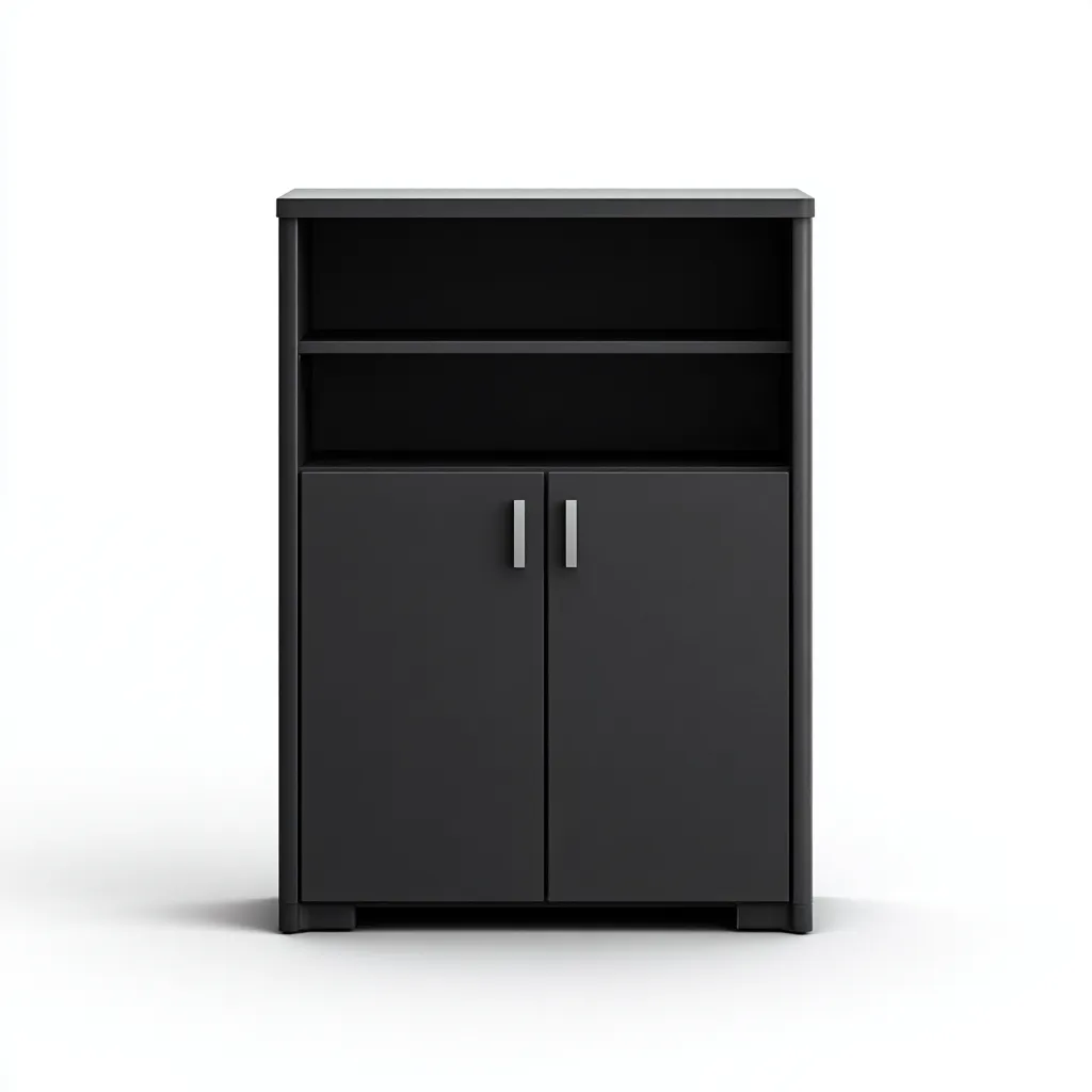 Armadietti Da Cucina In Legno Con Ripiani Aperti 80X35X110 Cm - Nero - Design Moderno Per Cucina-Reststa