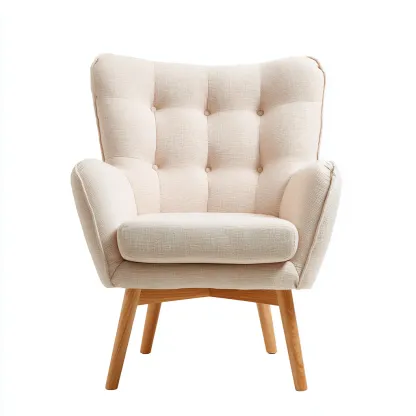 Poltrona Tessuto 85x78x92 Cm - Beige - Adatta Per Soggiorno - Design Classico-Reststa