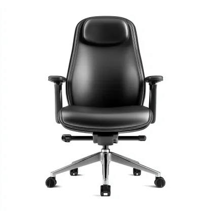 Sedia Da Ufficio In Pelle 67X69X113 Cm Nera Per Ufficio - Design Ergonomico-Reststa