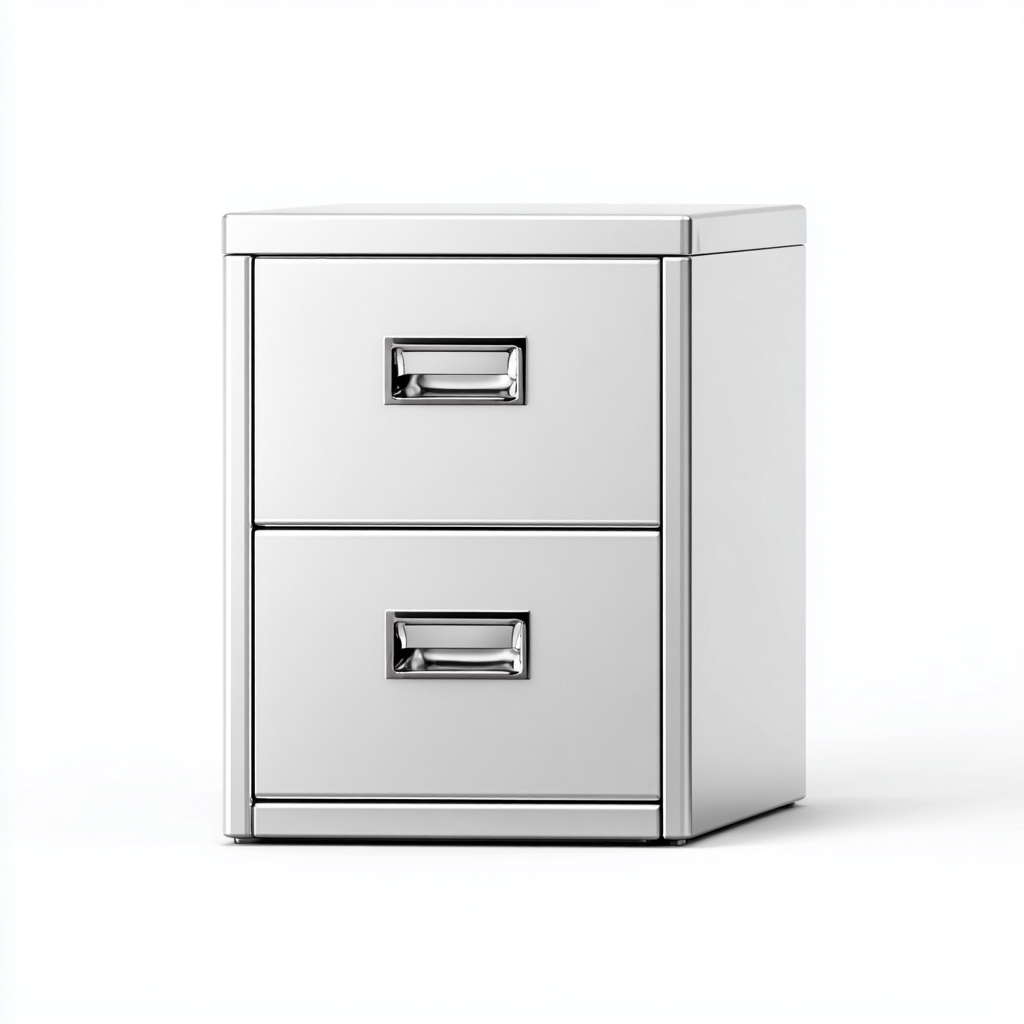 Armadio Per Ufficio In Metallo 45X60X65 Cm - Bianco - Design Con Vano Estraibile Per Archivio Ufficio-Reststa