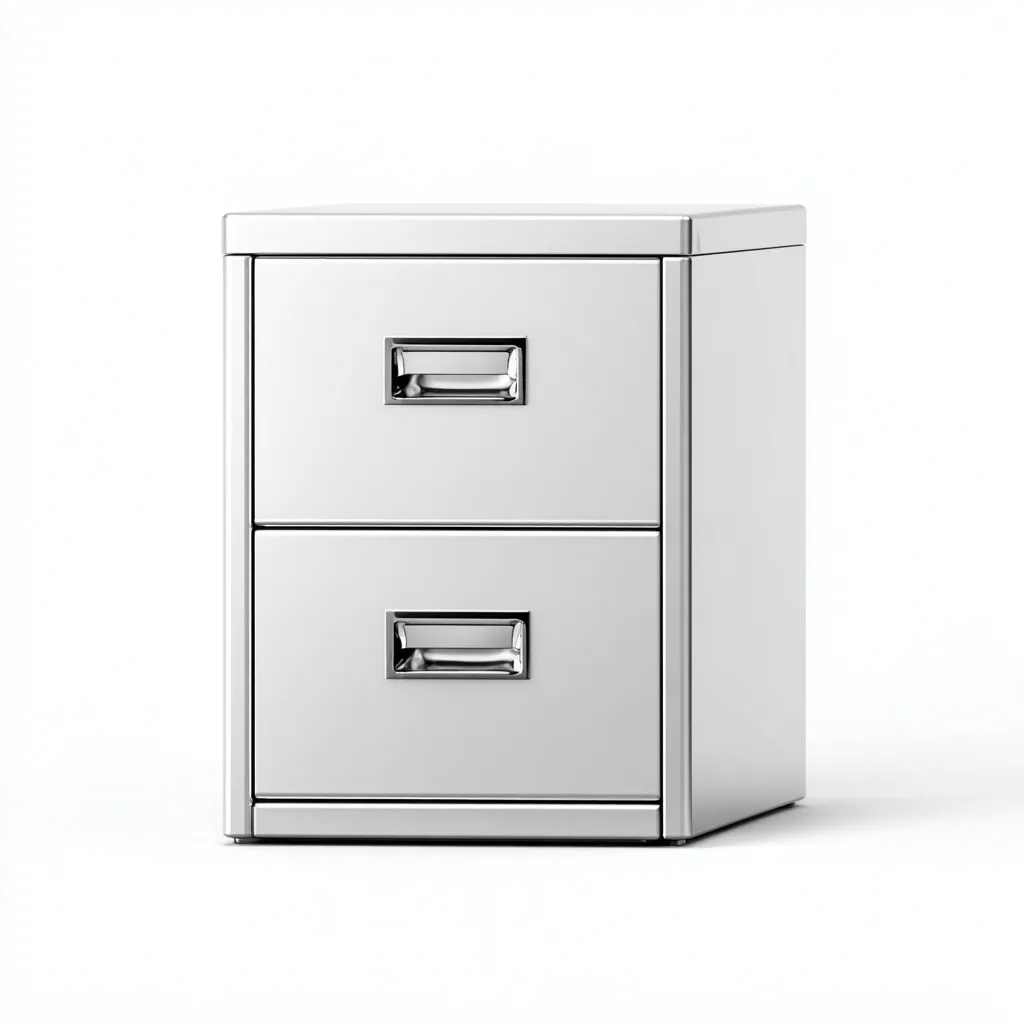 Armadio Per Ufficio In Metallo 45X60X65 Cm - Bianco - Design Con Vano Estraibile Per Archivio Ufficio-Reststa