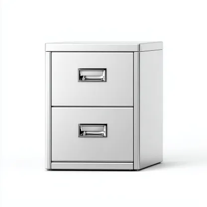 Armadio Per Ufficio In Metallo 45X60X65 Cm - Bianco - Design Con Vano Estraibile Per Archivio Ufficio-Reststa