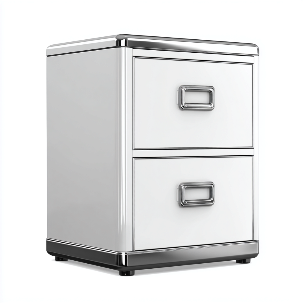 Armadio Per Ufficio In Metallo 45X55X68 Cm - Bianco - Design Con Vano Estraibile Per Archivio Ufficio-Reststa