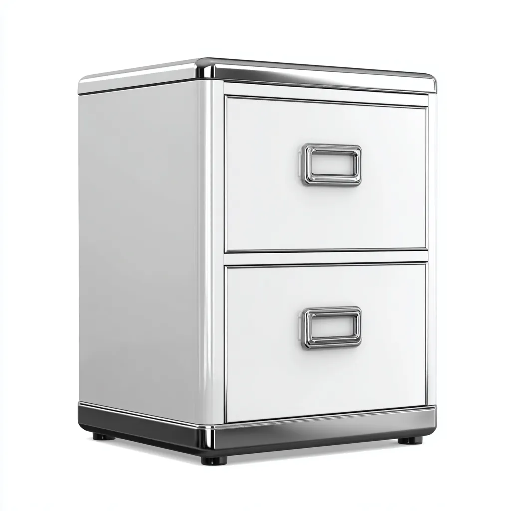 Armadio Per Ufficio In Metallo 45X55X68 Cm - Bianco - Design Con Vano Estraibile Per Archivio Ufficio-Reststa