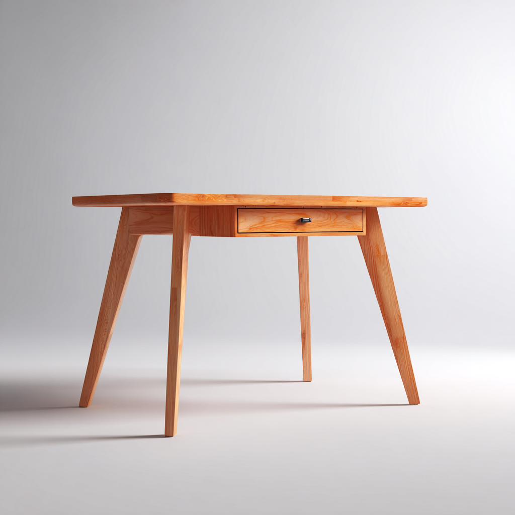 Scrivania In Legno Massello 100X55X75 Cm Color Legno Per Ufficio - Design Moderno-Reststa