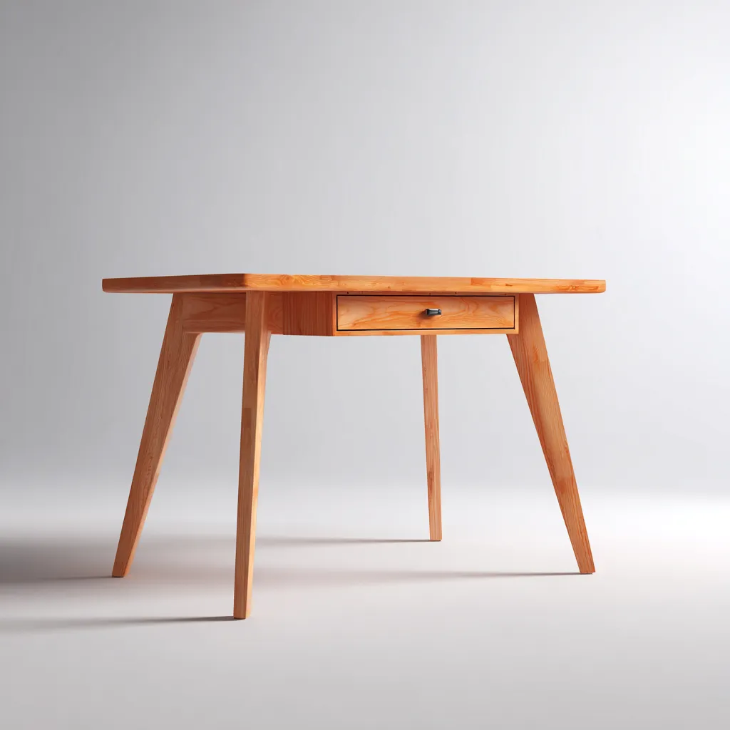 Scrivania In Legno Massello 100X55X75 Cm Color Legno Per Ufficio - Design Moderno-Reststa