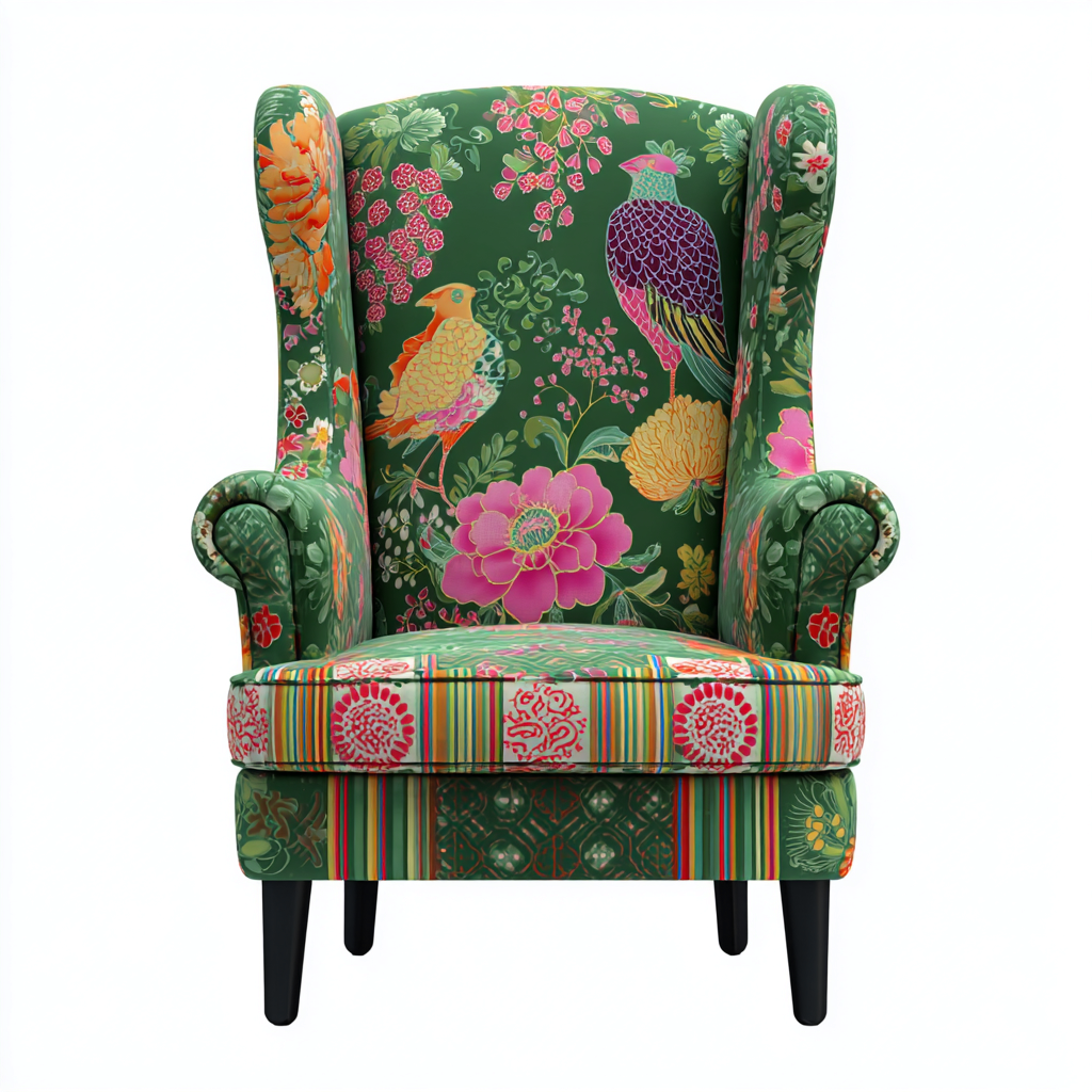 Poltrona Tessuto 78x75x105 Cm - Multicolore - Adatta Per Soggiorno - Stile Decorativo-Reststa