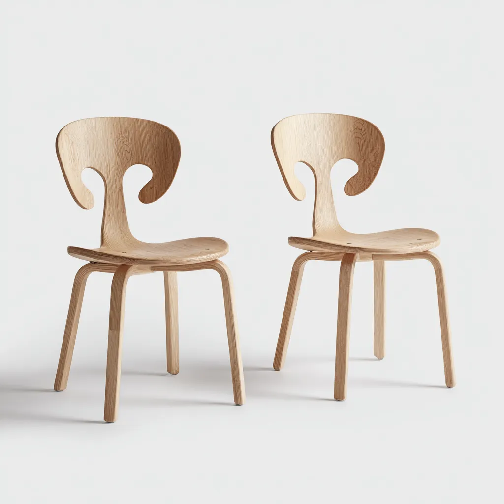 Sedia Da Pranzo In Legno 48X50X82 Cm - Legno Naturale - Design Moderno Per Sala Da Pranzo-Reststa