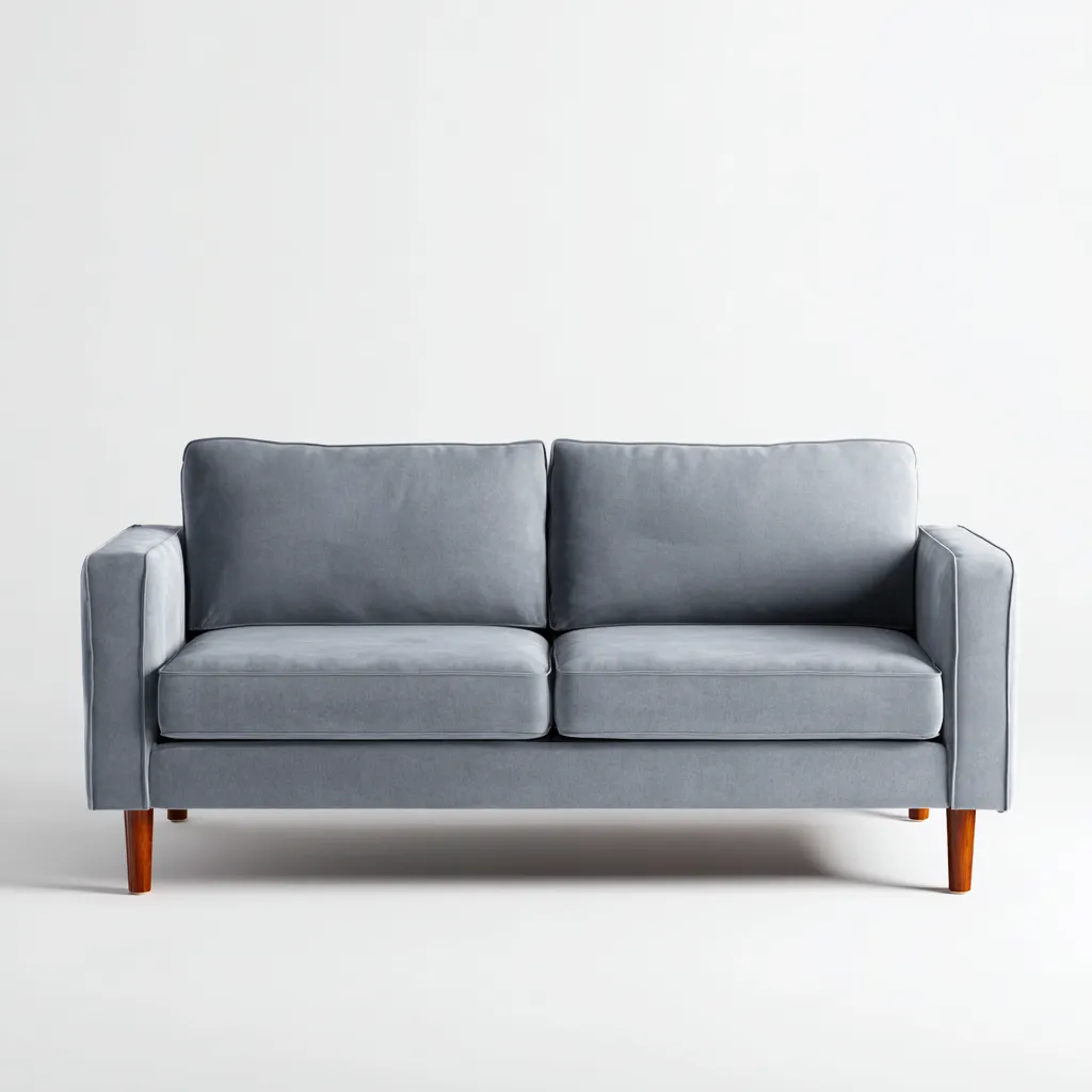 Divano A Due Posti Tessuto 176x84x82 Cm - Grigio Blu - Adatto Per Soggiorno - Design Moderno-Reststa