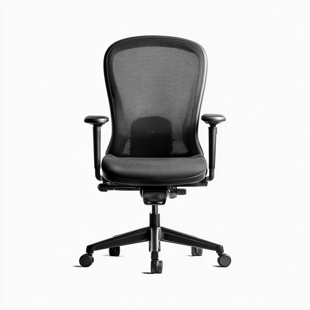 Sedia Da Ufficio In Rete 63x61x103 Cm Nera Per Ufficio - Design Ergonomico Regolabile-Reststa