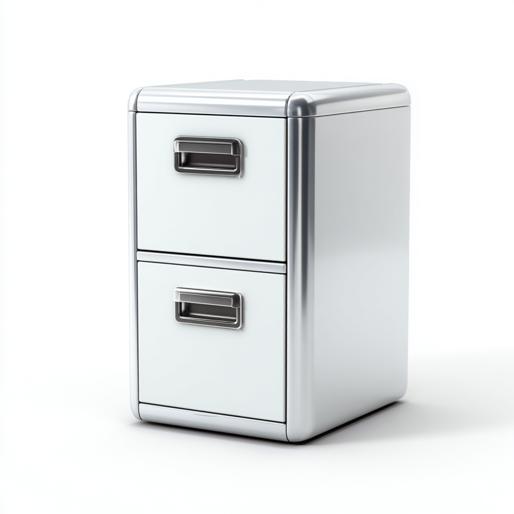 Armadio Per Ufficio In Metallo 42x50x68 Cm - Bianco-Argento - Con Vano Scorrevole Per Archiviazione-Reststa