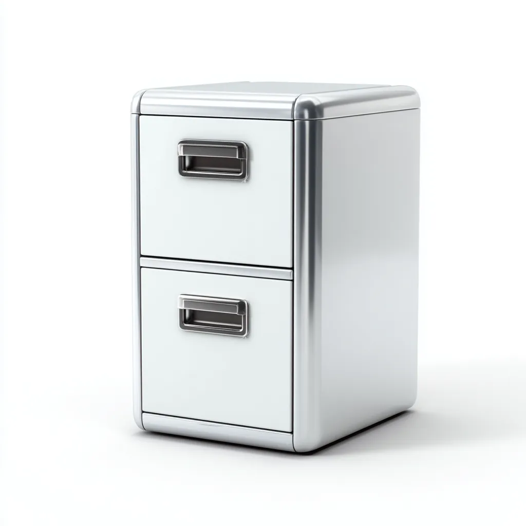 Armadio Per Ufficio In Metallo 42x50x68 Cm - Bianco-Argento - Con Vano Scorrevole Per Archiviazione-Reststa