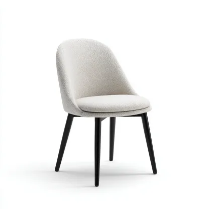 Sedia Da Pranzo In Tessuto 50X52X82 Cm - Beige - Design Moderno Per Sala Da Pranzo-Reststa