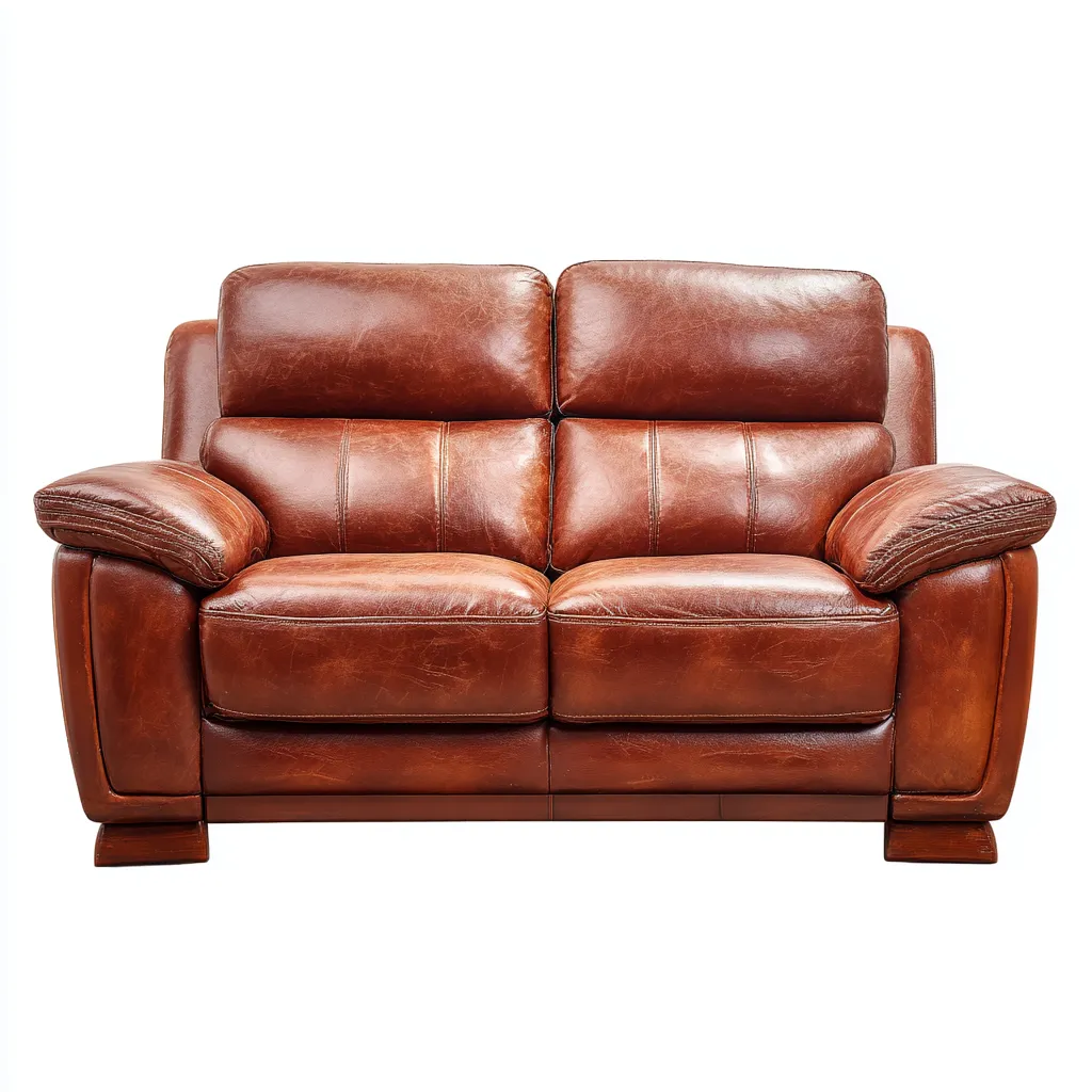 Divano A Due Posti Pelle 172x92x90 Cm - Marrone - Adatto Per Soggiorno - Design Moderno-Reststa