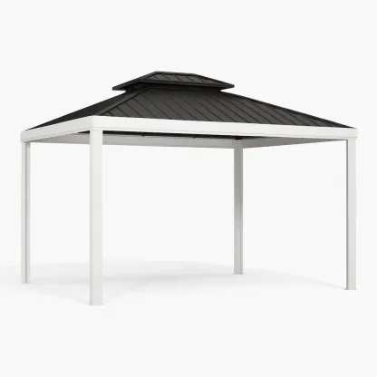 Gazebo in Alluminio con Tetto in Acciaio