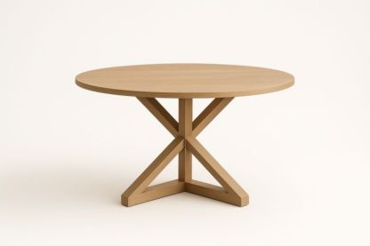 Tavolo rotondo in legno Ø 120 cm Naturale