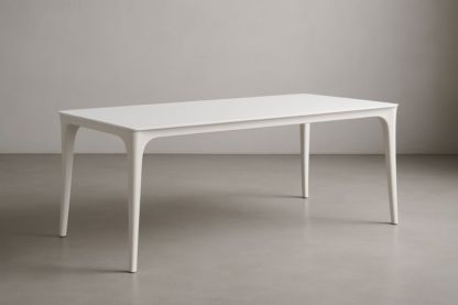 Tavolo rettangolare in legno bianco 200x90x75 cm