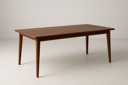 Tavolo da Pranzo Rettangolare in Legno Massello Marrone