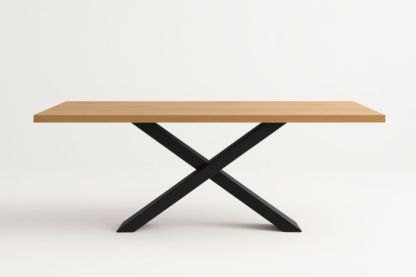 Tavolo da pranzo legno rovere struttura in acciaio 200x100x75 cm