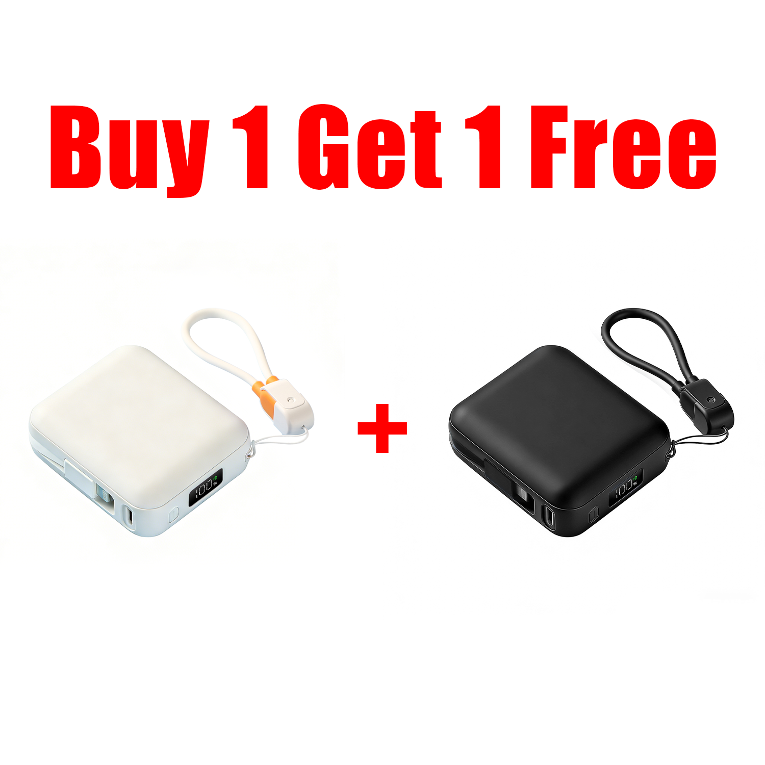 Power Bank With Built-In Cables