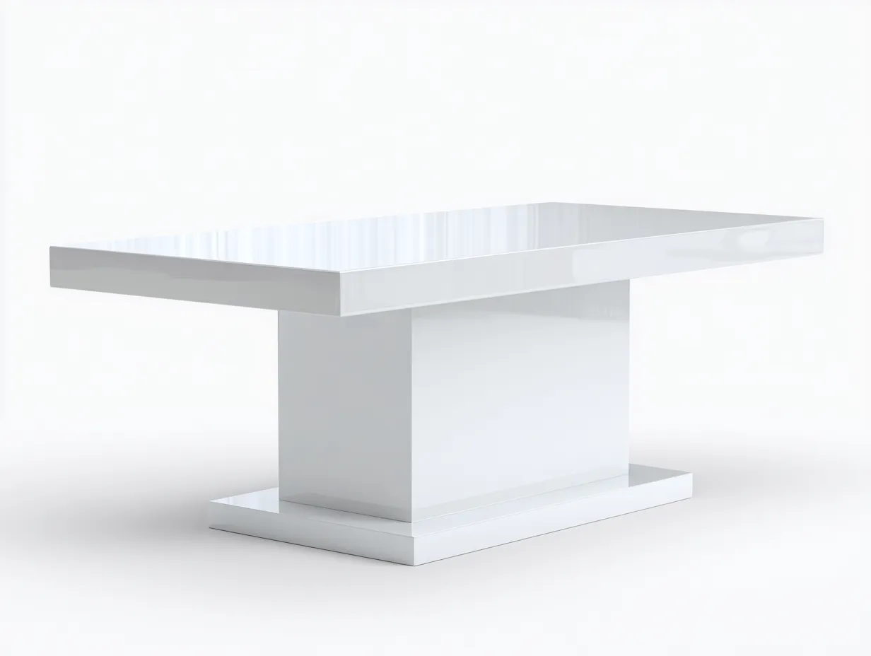 Mesa de comedor lacada 180x90x76 cm - blanco - diseño moderno