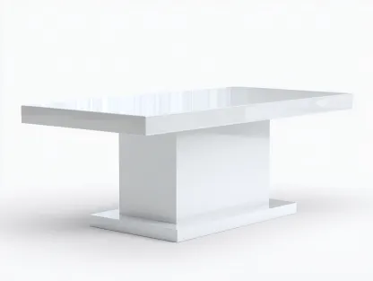 Mesa de comedor lacada 180x90x76 cm - blanco - diseño moderno