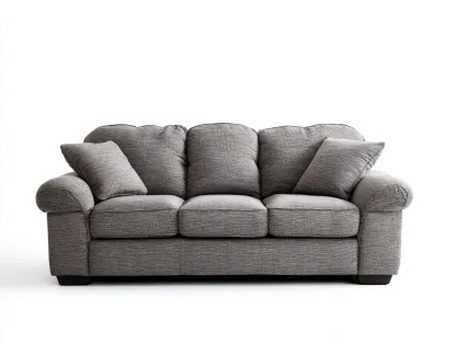 Sofá 3 plazas tapizado 200x95x95 cm - gris claro - estilo contemporáneo