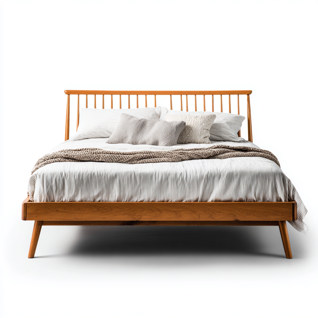 Letto matrimoniale legno 210x165x105 cm legno naturale design nordico-Styleive