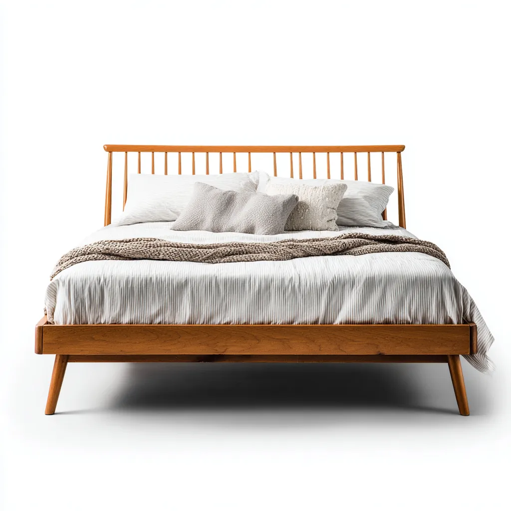 Letto matrimoniale legno 210x165x105 cm legno naturale design nordico-Styleive