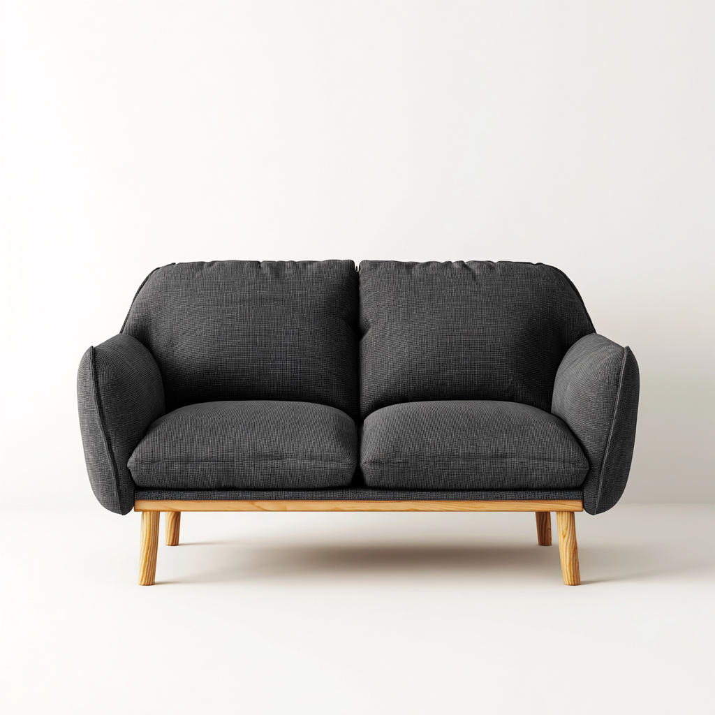 Divano a due posti 158x88x82 cm - grigio scuro - design moderno-Styleive