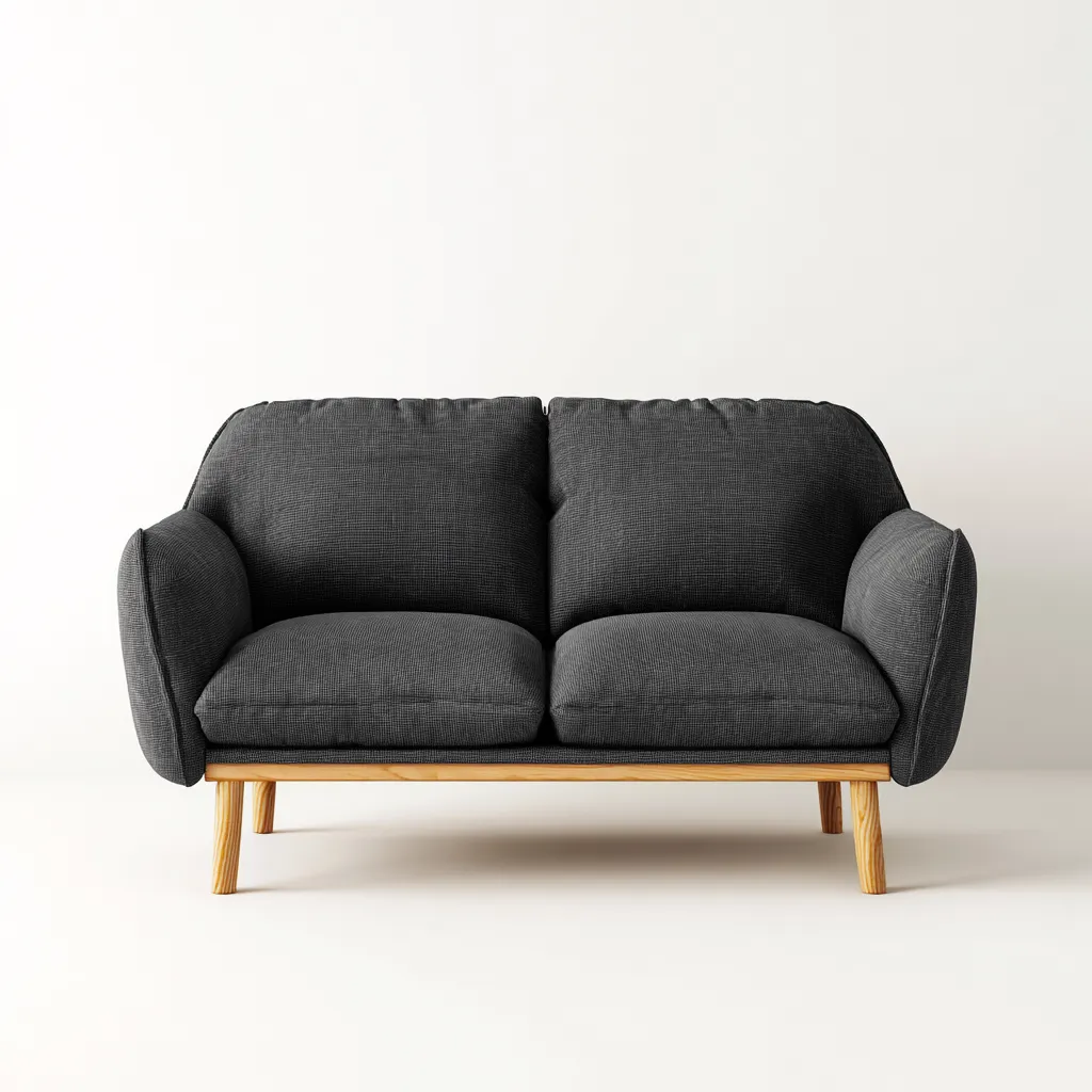 Divano a due posti 158x88x82 cm - grigio scuro - design moderno-Styleive