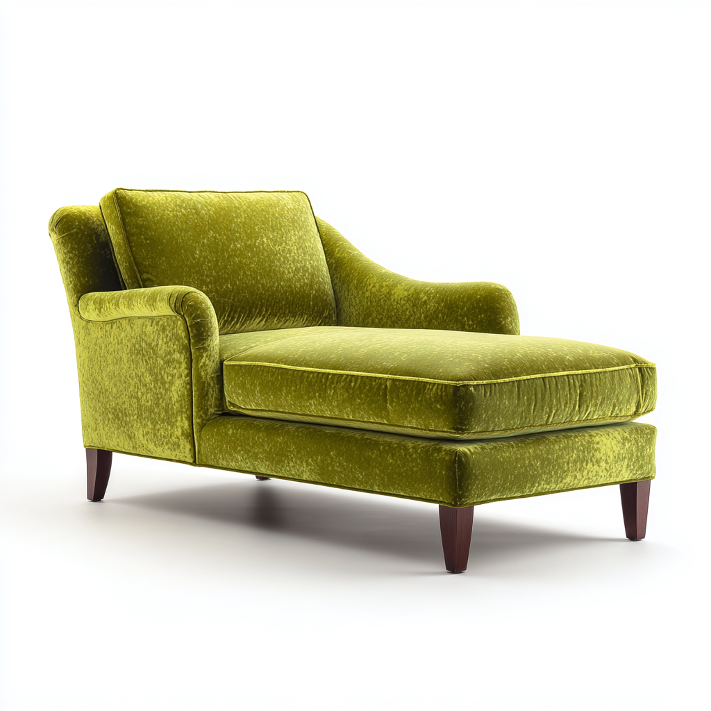 Chaise longue 175x80x85 cm - verde - imbottitura confortevole - stile moderno-Styleive