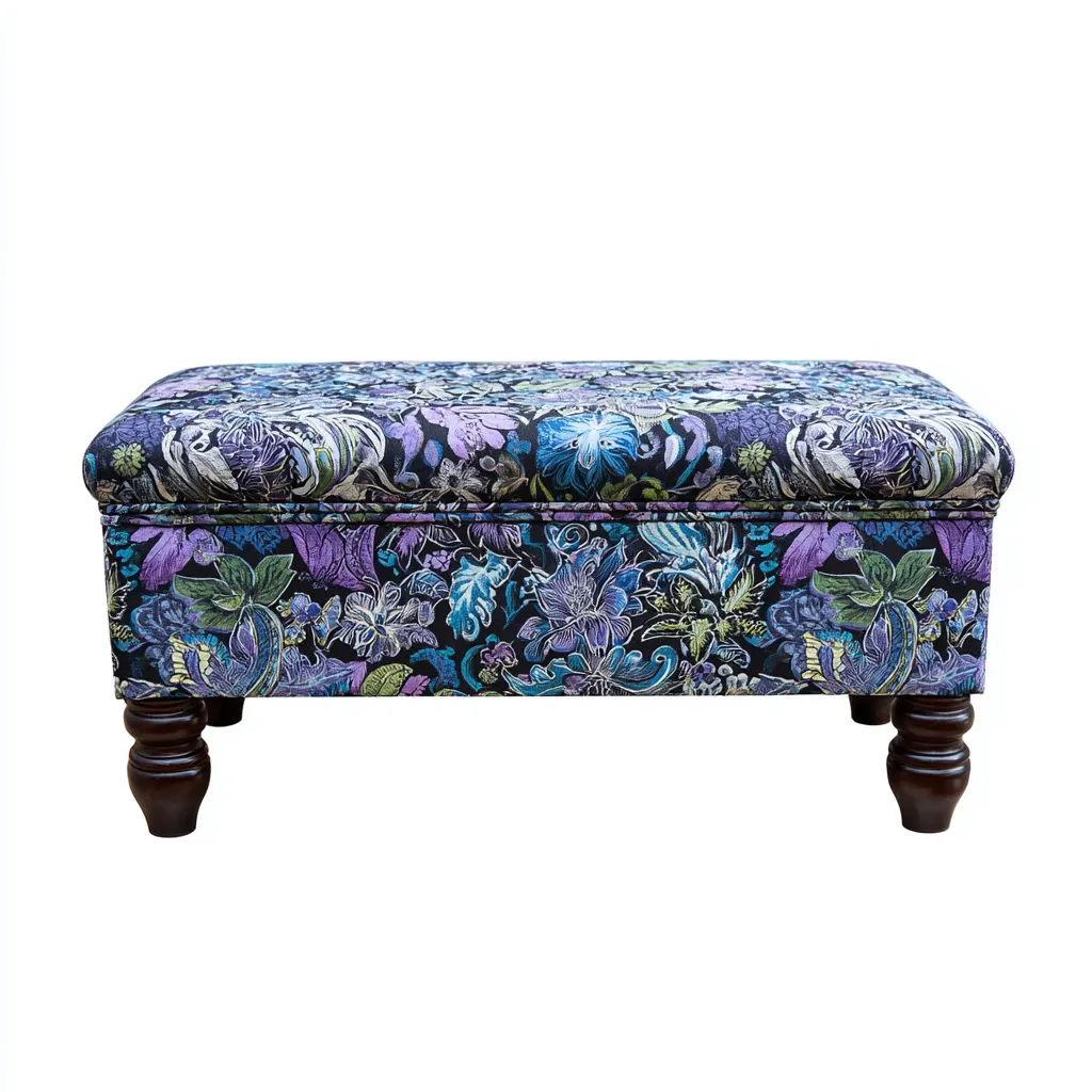 Panca per letto imbottita 100x40x47 cm multicolore stile classico-Styleive