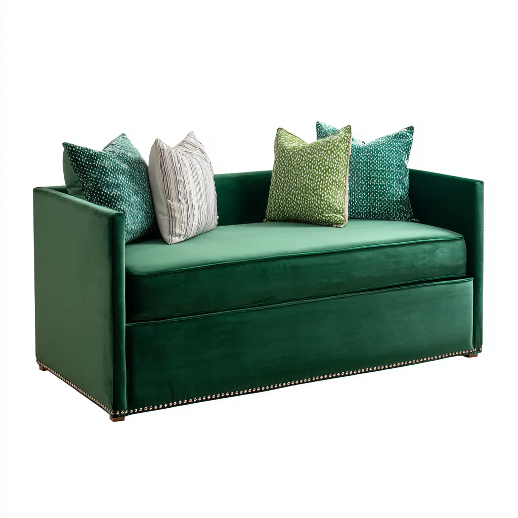 Divano letto 190x85x80 cm - verde - design moderno per soggiorno-Styleive