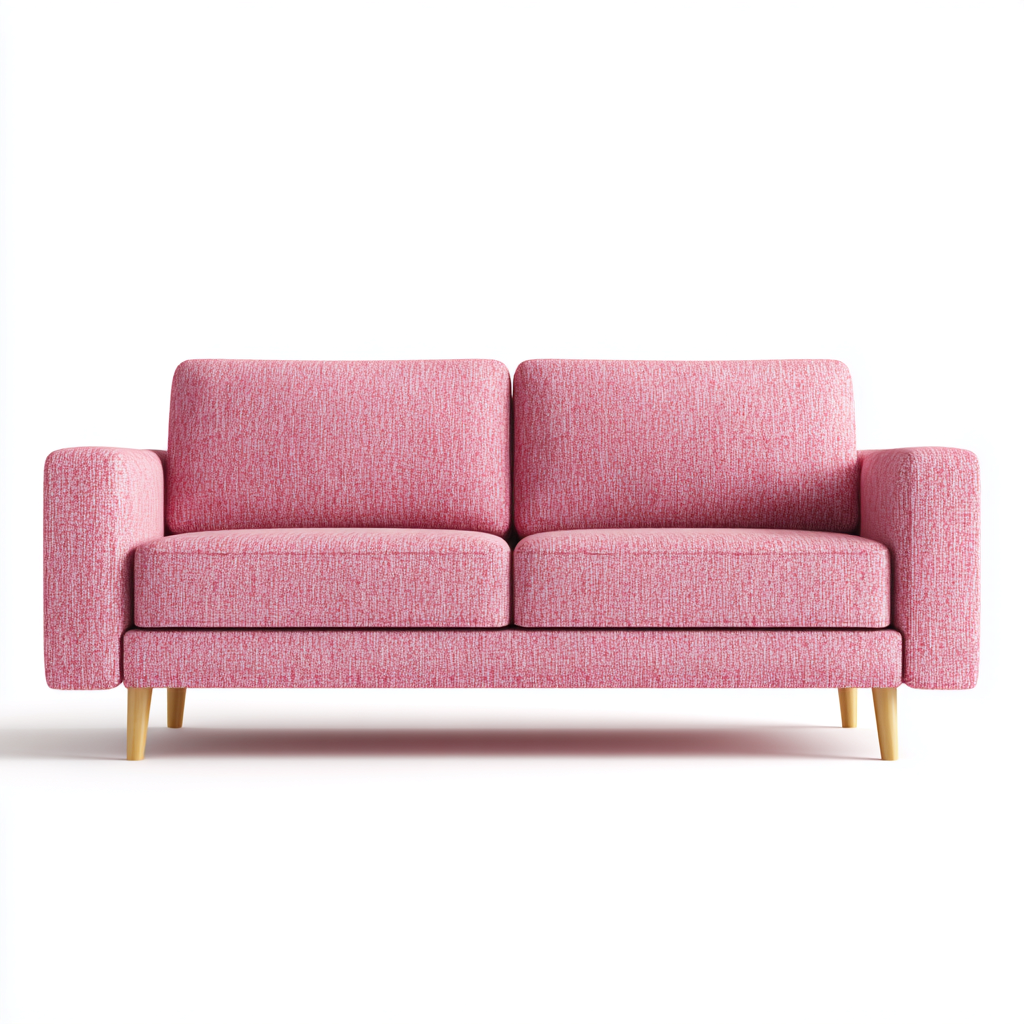 Divano a due posti tessuto 160x80x85 cm - rosa - design moderno-Styleive