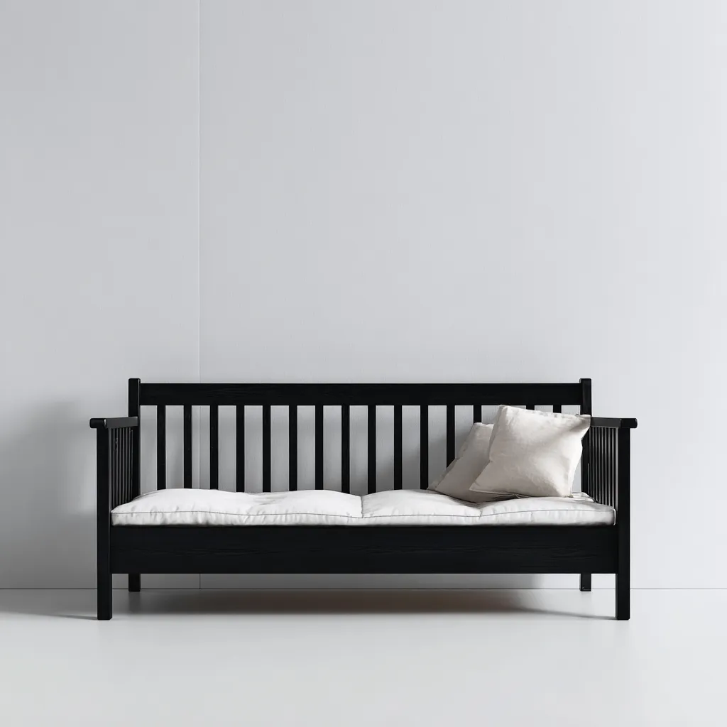 Divano letto 200x90x85 cm - nero - design classico per soggiorno-Styleive