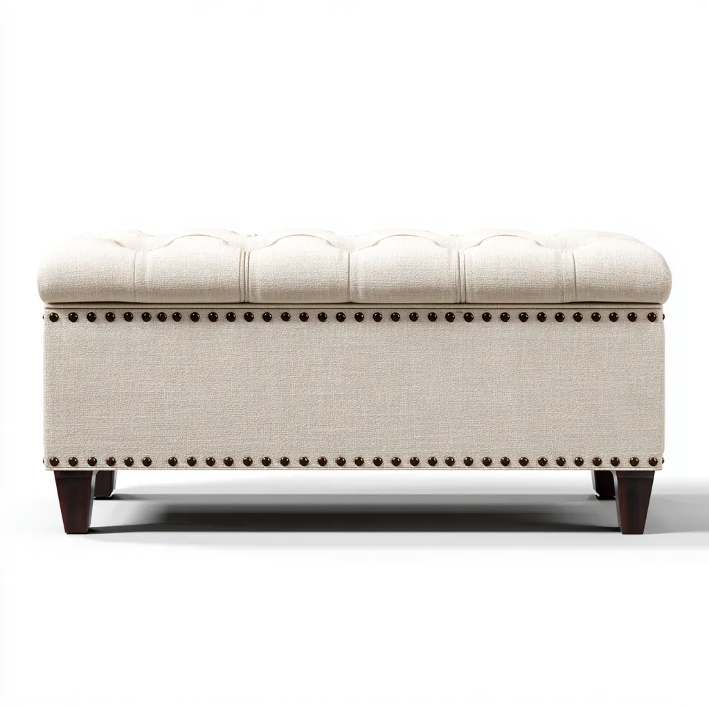 Panca per letto imbottita 100x40x55 cm - beige - design moderno-Styleive