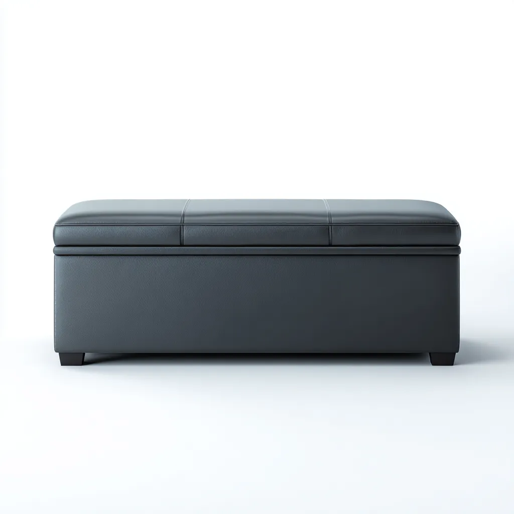 Panca per letto contenitore 100x40x45 cm - grigio scuro - design moderno-Styleive