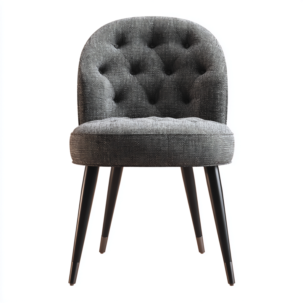 Sedia da pranzo tessuto-metallo 48x52x82 cm grigio stile moderno-Styleive