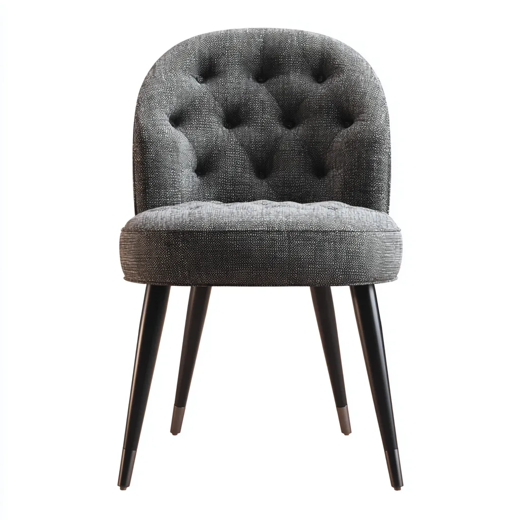 Sedia da pranzo tessuto-metallo 48x52x82 cm grigio stile moderno-Styleive