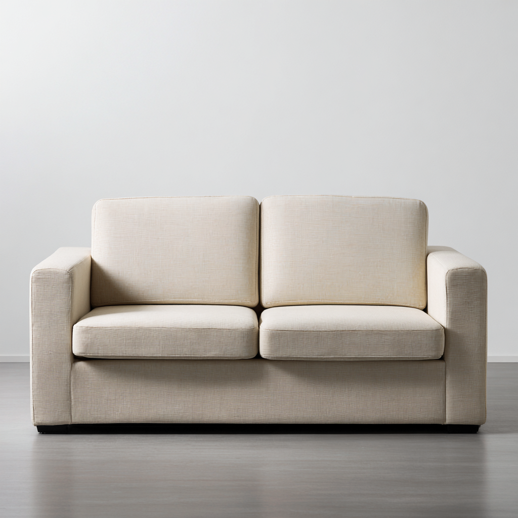 Divano a due posti tessuto 158x86x87 cm - beige - design moderno-Styleive