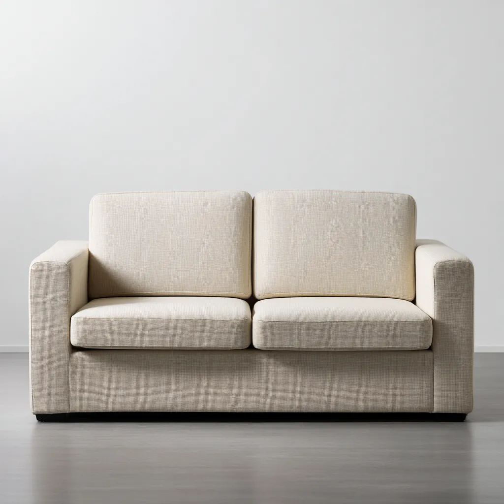 Divano a due posti tessuto 158x86x87 cm - beige - design moderno-Styleive