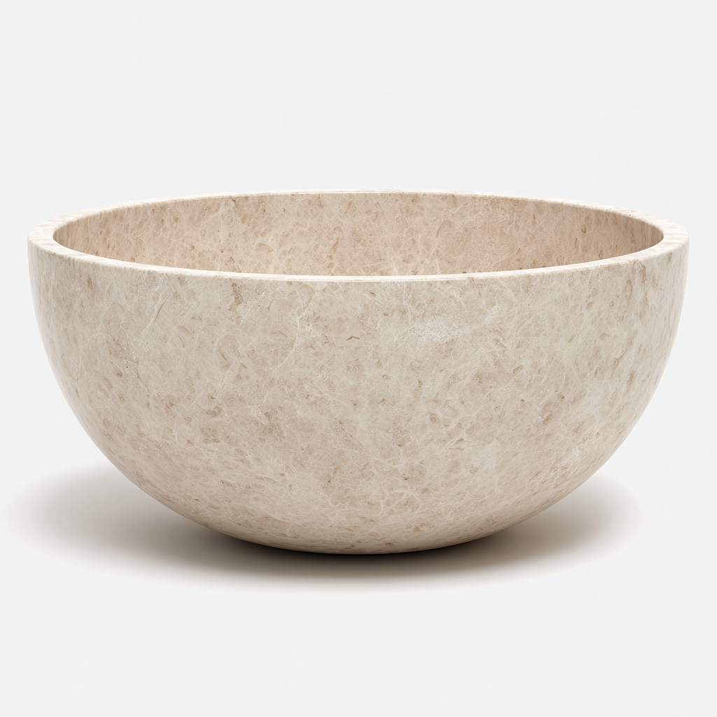 Lavabo pietra 40x40x18 cm beige per bagno design moderno-Styleive