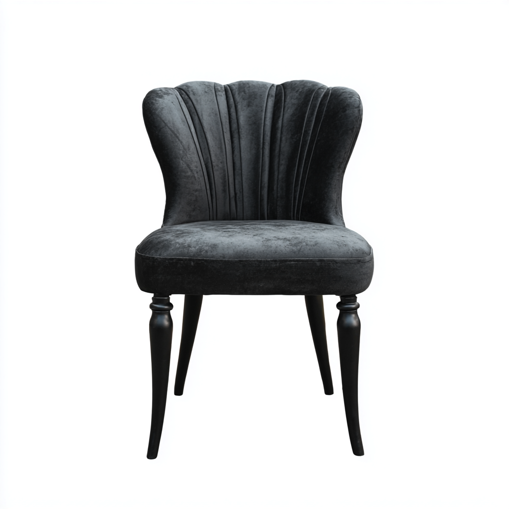 Sedia da pranzo in tessuto 50x54x82 cm - nero - design classico-Styleive