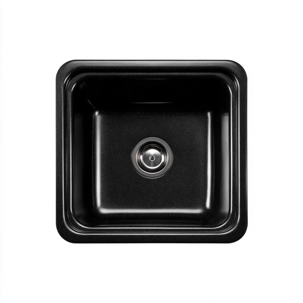 Lavabo ceramica 45x45x20 cm nero design moderno-Styleive
